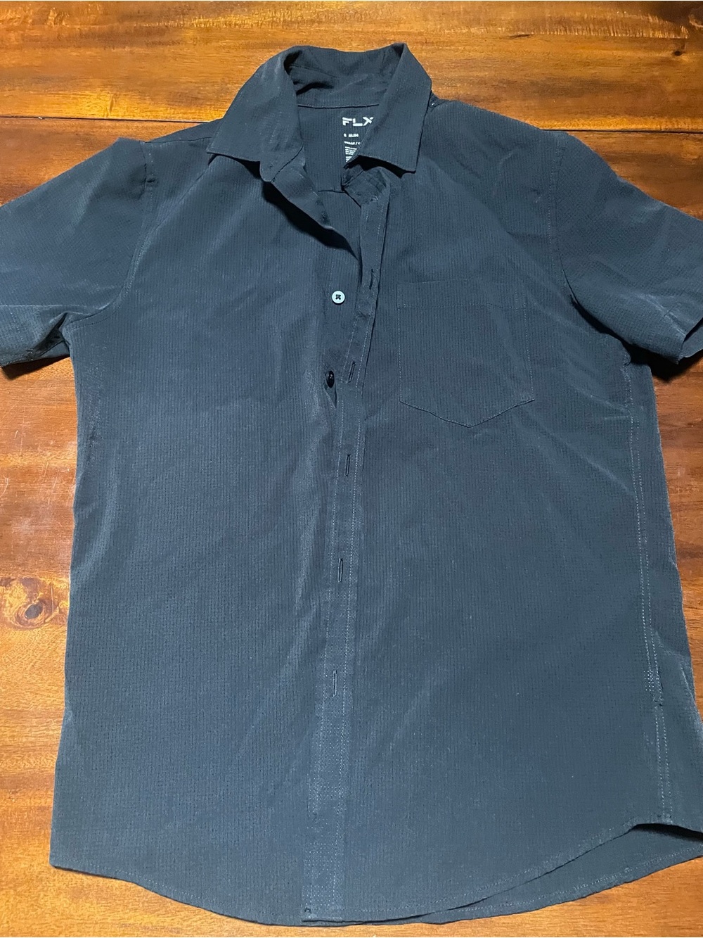 Flx Boys Short-Sleeve Button-Up Shirt - Black